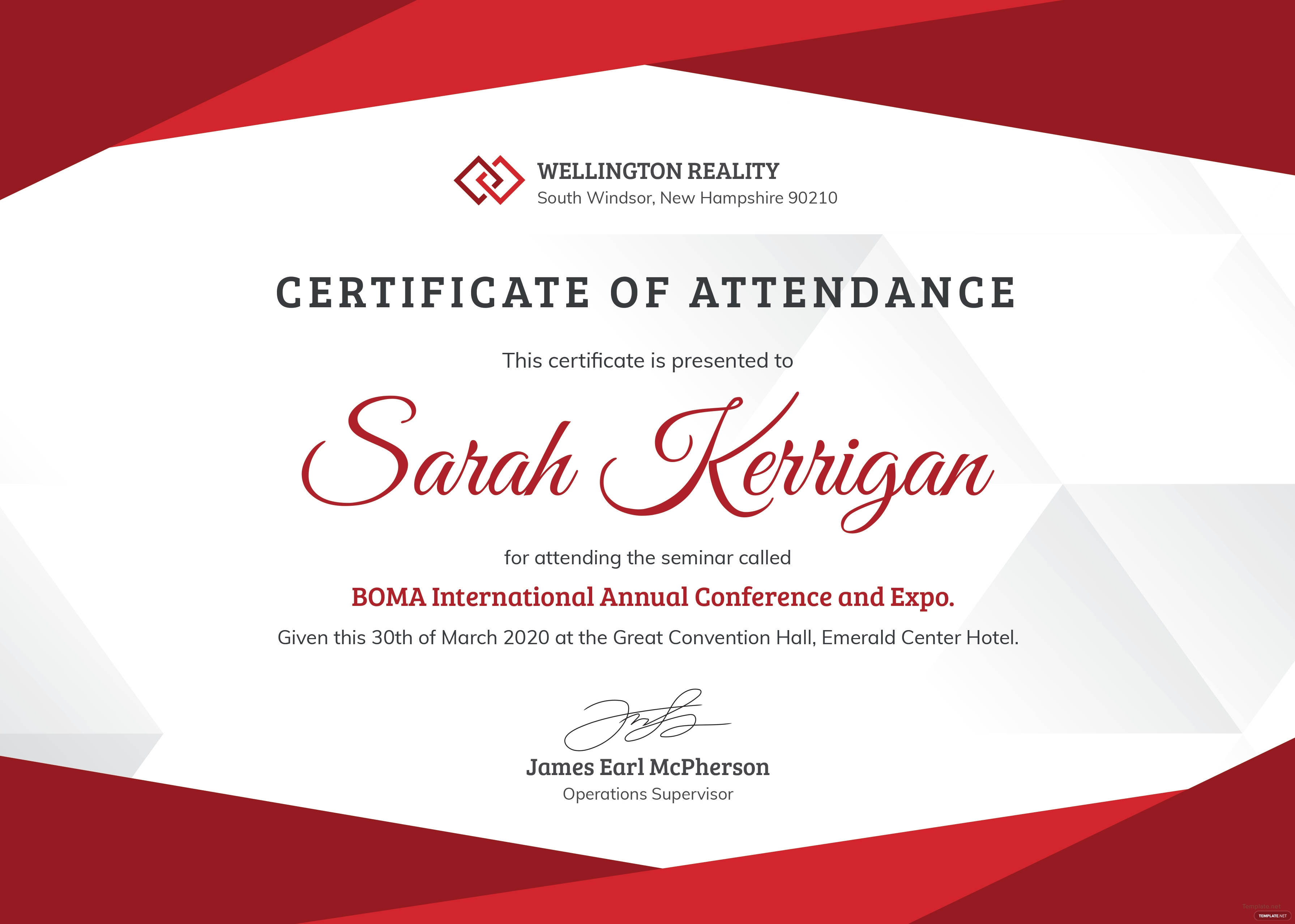 Free Editable Certificates Of Attendance - deltabrown With International Conference Certificate Templates